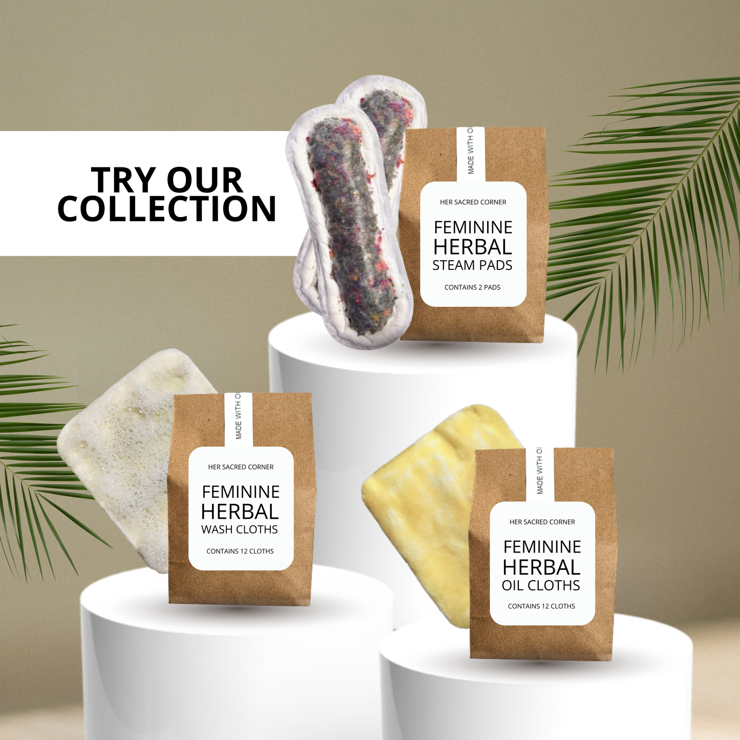 Feminine Herbal Oil Cloths (12pk)