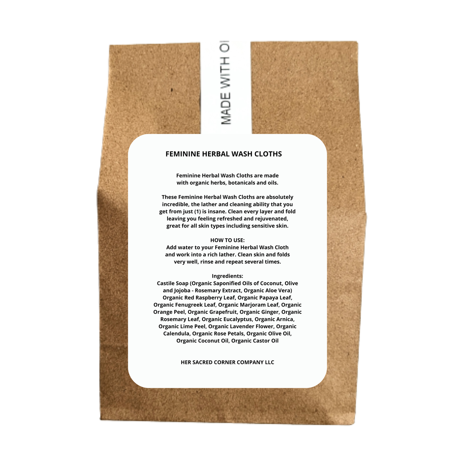 Feminine Herbal Wash Cloths (12pk)