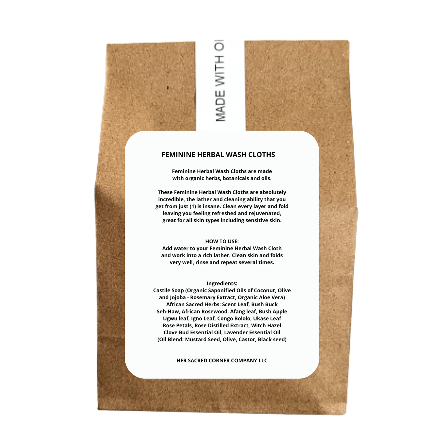 Feminine Herbal Wash Cloths (12pk)