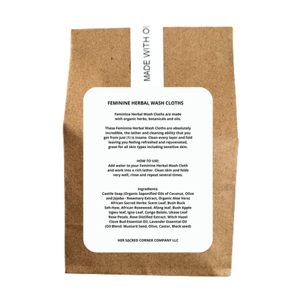 Feminine Herbal Wash Cloths (12pk)